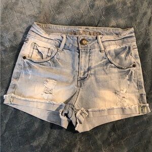 Light Blue Denim Women Shorts